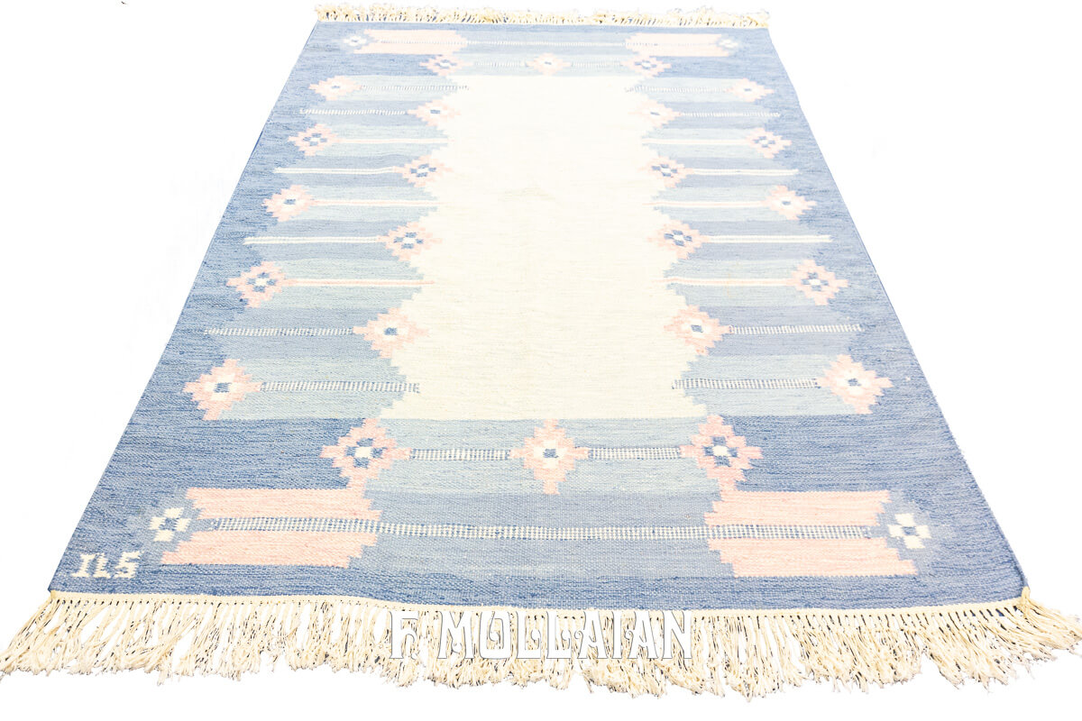 Rollakan Swedish Flat-weave Rug Pastel Color n°:436183